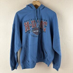 Harley-Davidson Blue Hoodie Sweatshirt Heart of Dixie Pelham Alabama Men’s XL